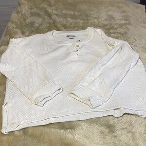 Sincerely Jules Cream Knit Button Sweater